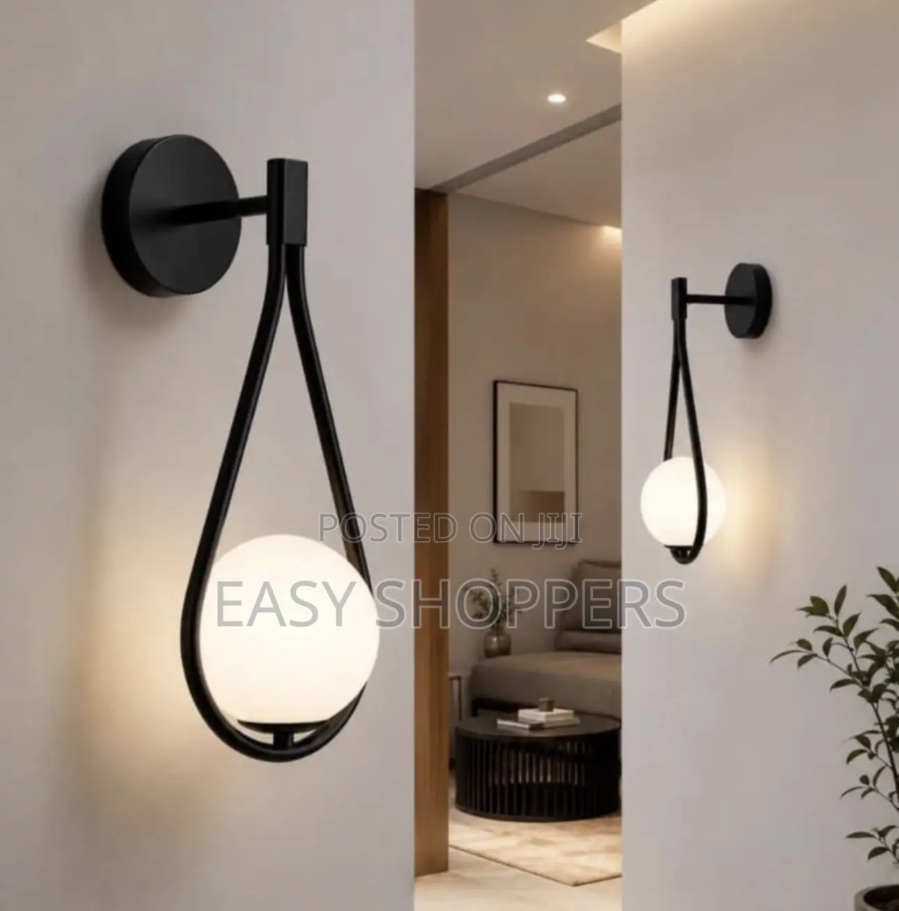 Modern Nordic Teardrop Wall Lamp With Glass Globe