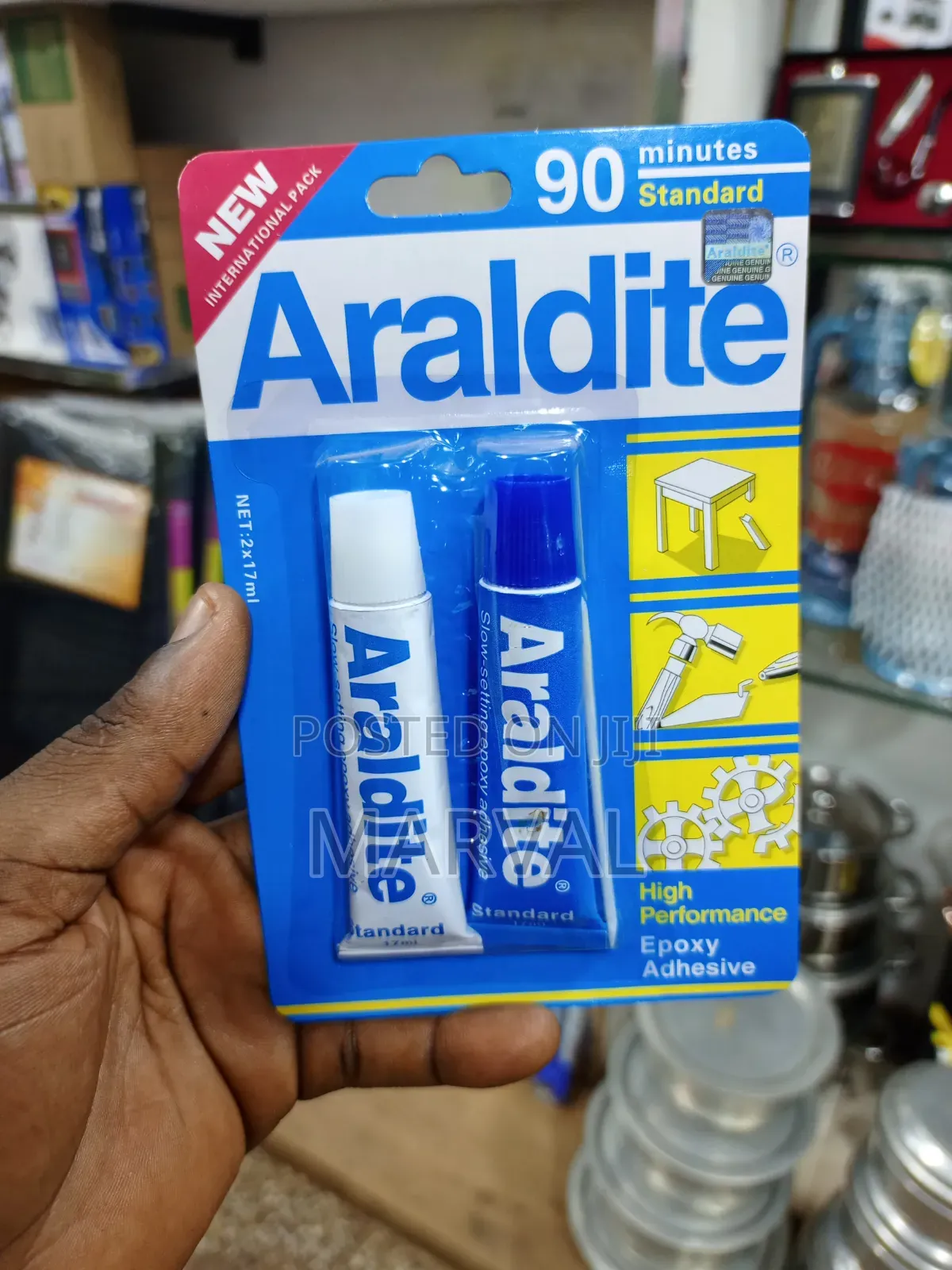 Araldite 90 Minutes Standard Epoxy Adhesive (2 × 17 Ml Tubes)