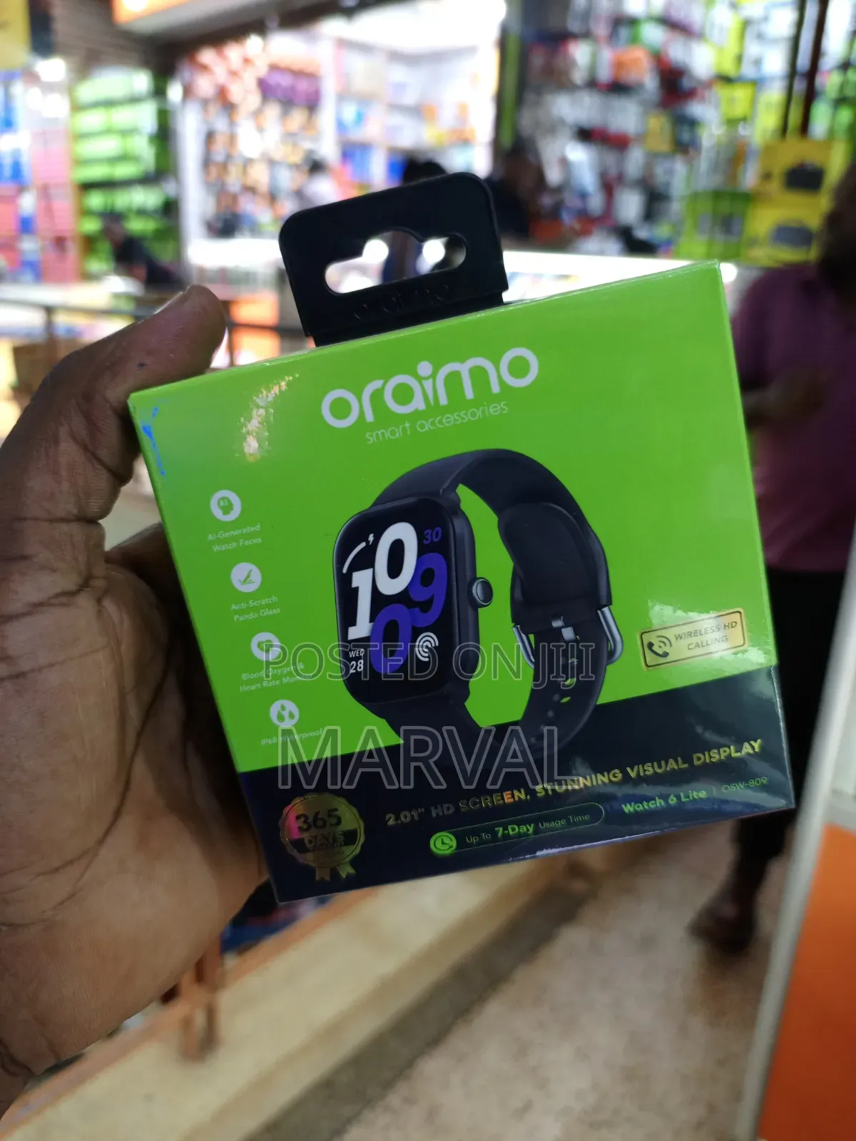 Oraimo Watch 6 Lite (Model: OSW-809) Smartwatch Box.