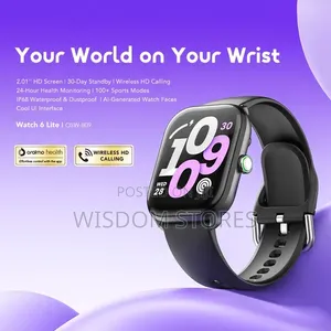 Oraimo Watch 6 Lite 2.01'' Smart Watch With Cool UI Interface