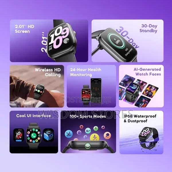 Oraimo Watch 6 Lite 2.01'' Smart Watch With Cool UI Interface