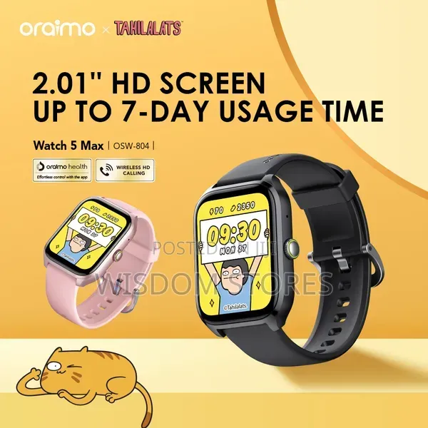 Oraimo Watch 5 Lite 2.01" HD IP68 Smart Watch TAHILALATS