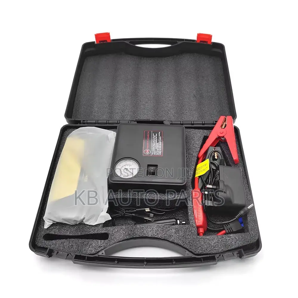 High Power 12V Automotive Jump Starter Kit With Air Compressor