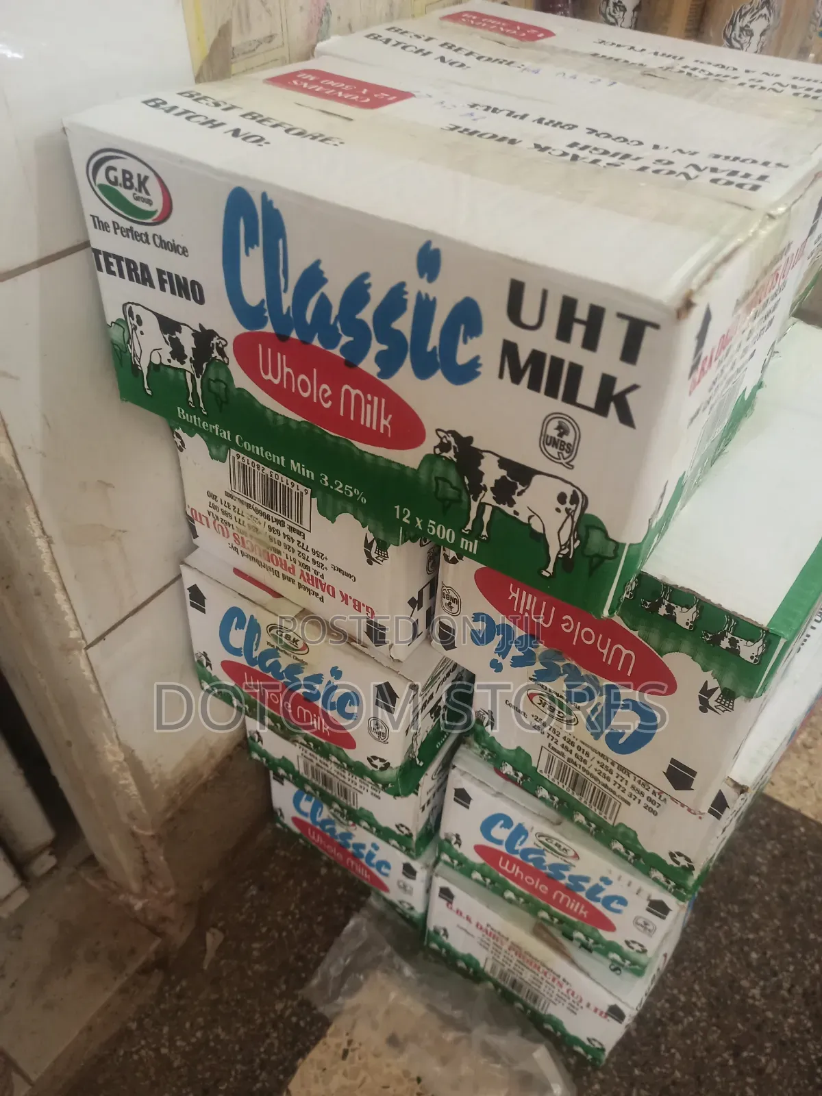 Classic UHT Whole Milk (Tetra Fino, 500ml X 12 Packs Per Box)