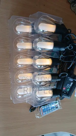 Aerbes 10M Solar String Lights – 10 LED Bulbs With Remote