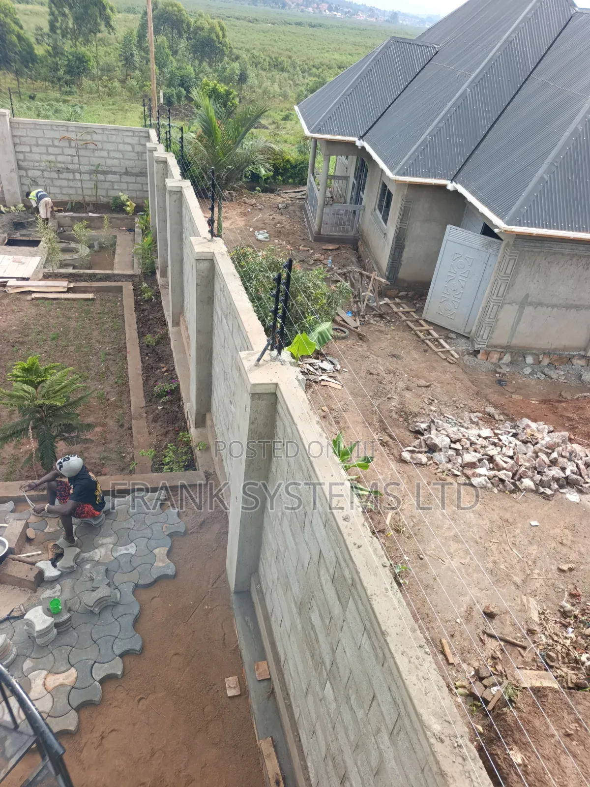 Electric Fence on 100fts by 90fts Wall