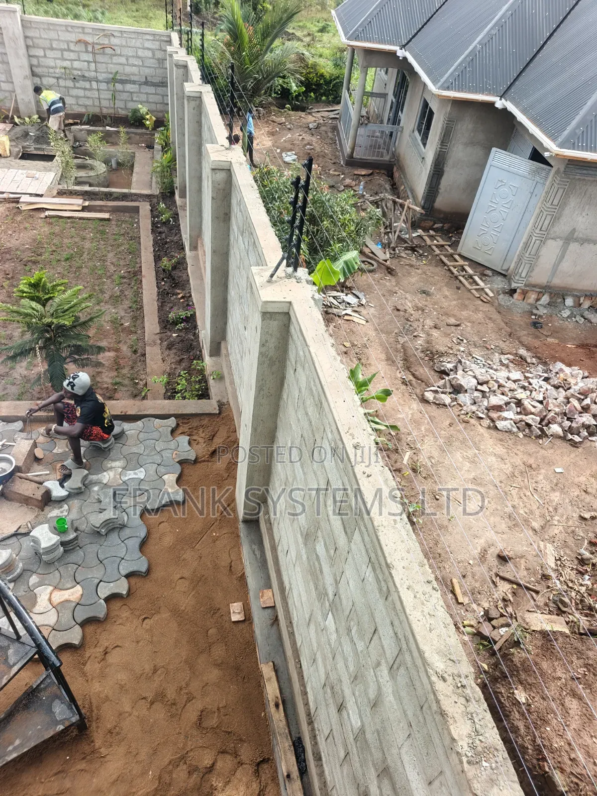 Electric Fence on 100fts by 90fts Wall