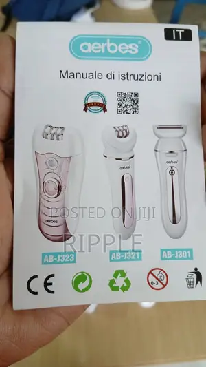Aerbes 5-in-1 Rechargeable Ladies Epilator & Shaver Wet/Dry