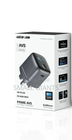 Green Lion Prime AVS TFT Wall Charger With GaNStorm Technology