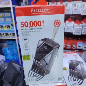 Excellent 50000mAh 4cable + LED Light Power Bank