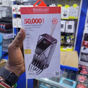 Excellent 50000mAh 4cable + LED Light Power Bank
