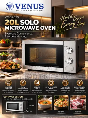 Venus 20L Solo Microwave Oven (Model: VMO20SS