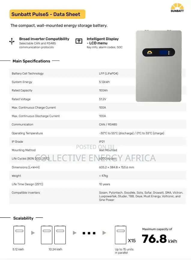 5KWh Lithium Ion Battery