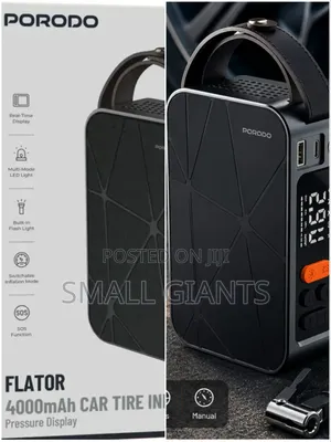 Porodo Flator 4000mAh Portable Car Tire Inflator