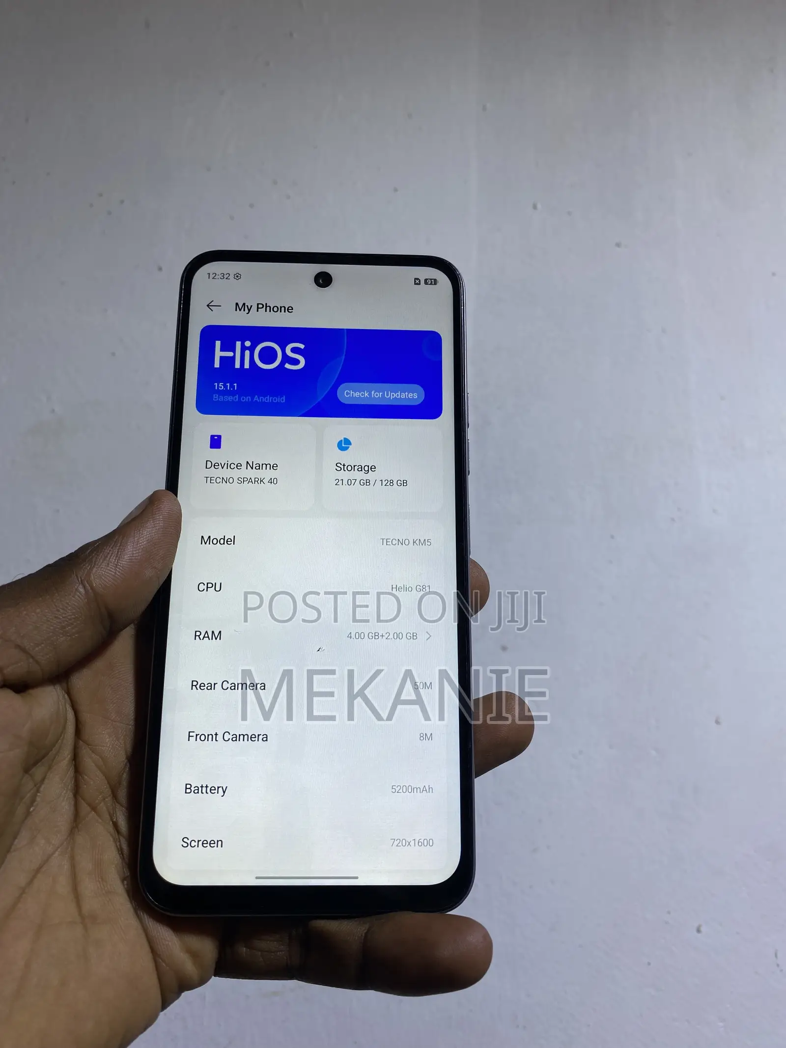 Tecno Spark 40 128 GB Silver