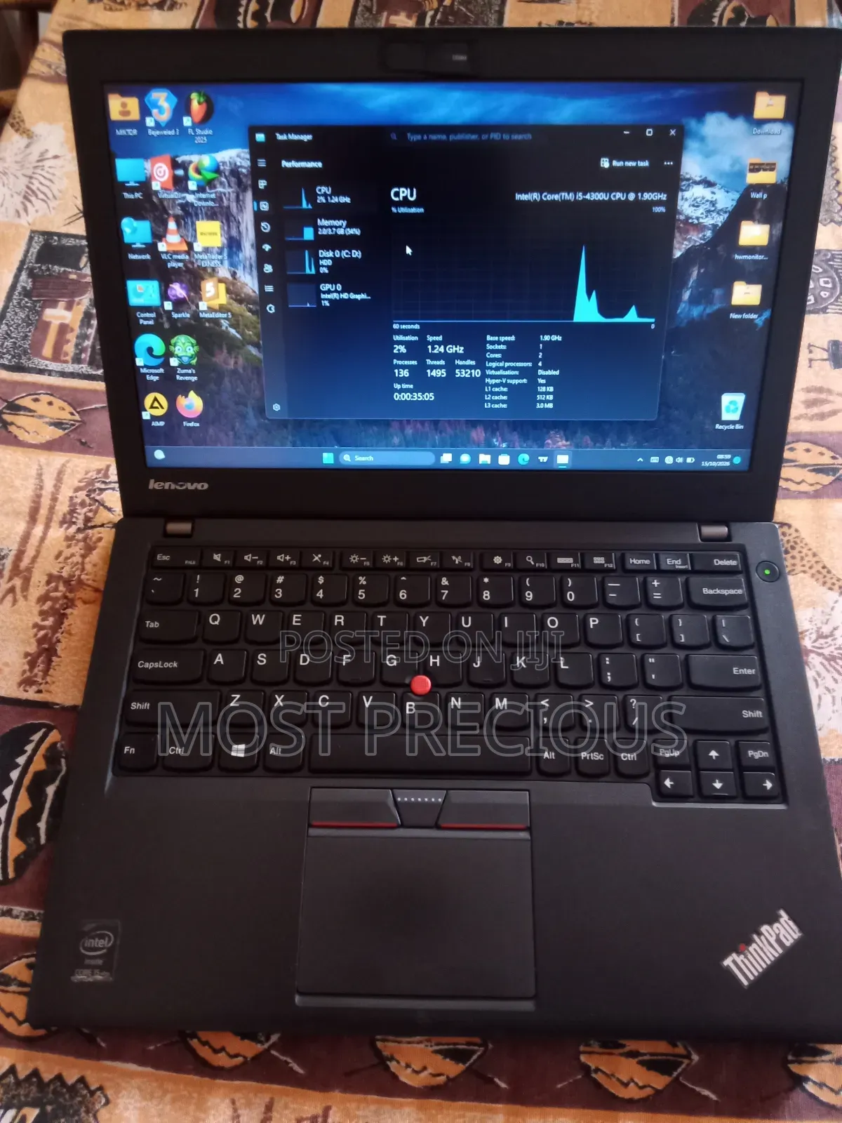 Laptop Lenovo ThinkPad X250 4GB Intel Core i5 HDD 320GB