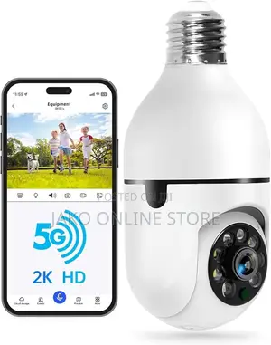 Smart Wi‐Fi Bulb Camera (360° Panoramic Security Light).