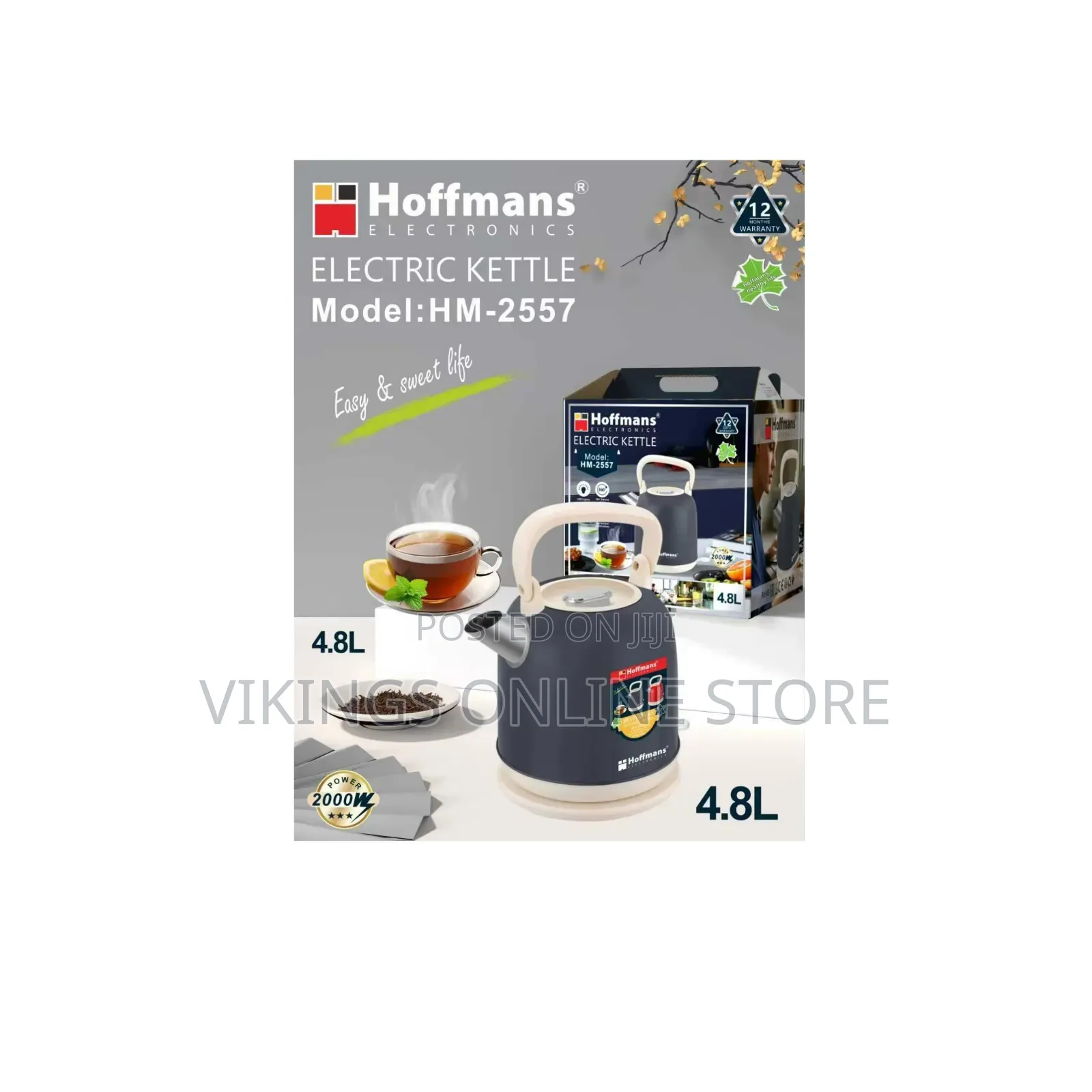 Electronics Electric Kettle, a Large-Capacity 4.8-Liter Fast-Boiling
