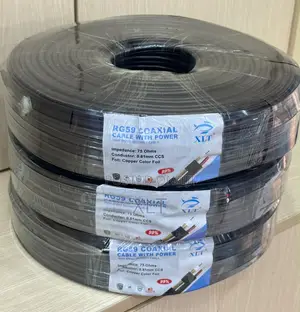 XLT RG59 Coaxial Cable With Power, 75 Ohms,0.81mm CCS-100m