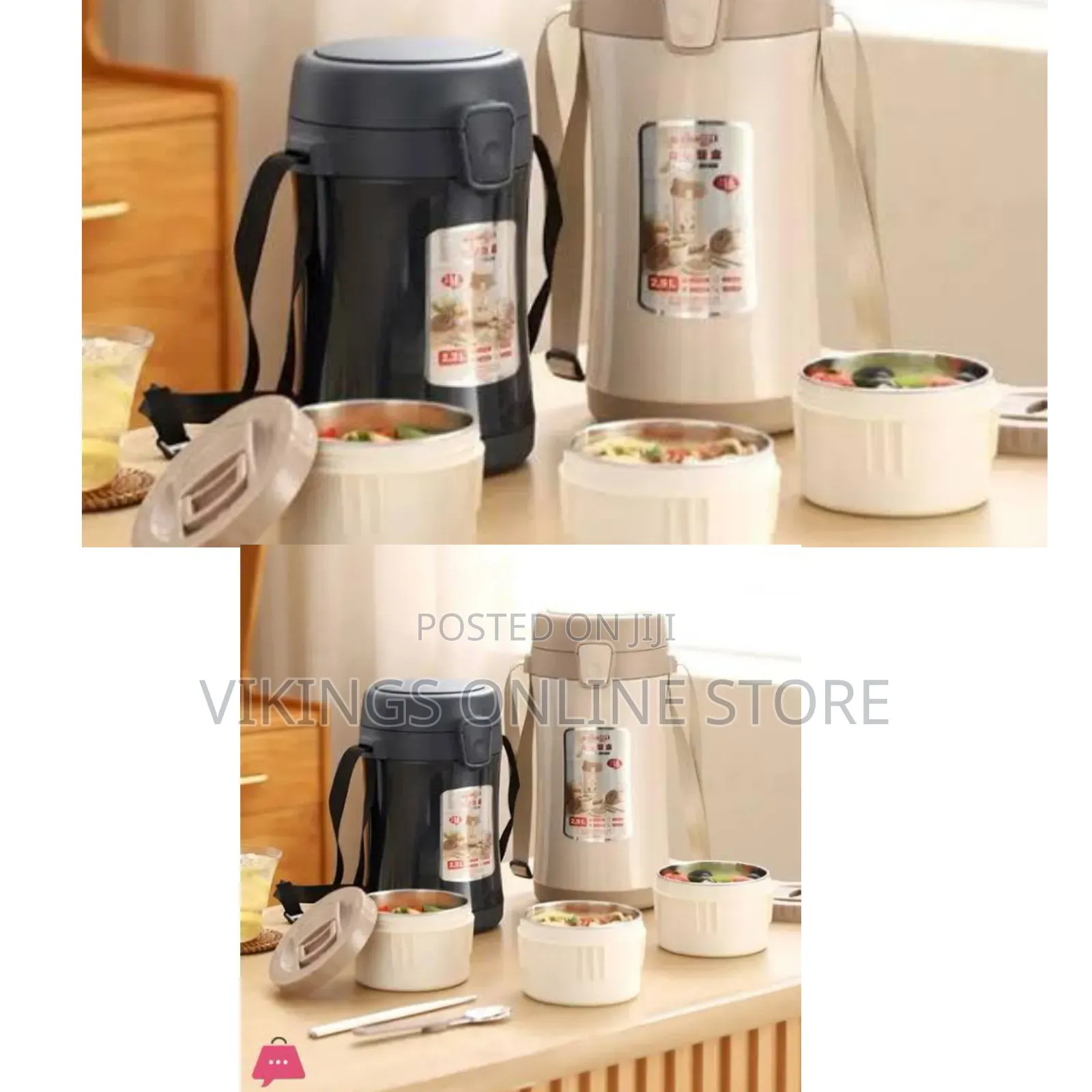 2.2 Litres Vacuum-Insulated Food Container and Lunch Flask