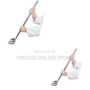 An Extra-Long Stainless Steel Commercial Ladle