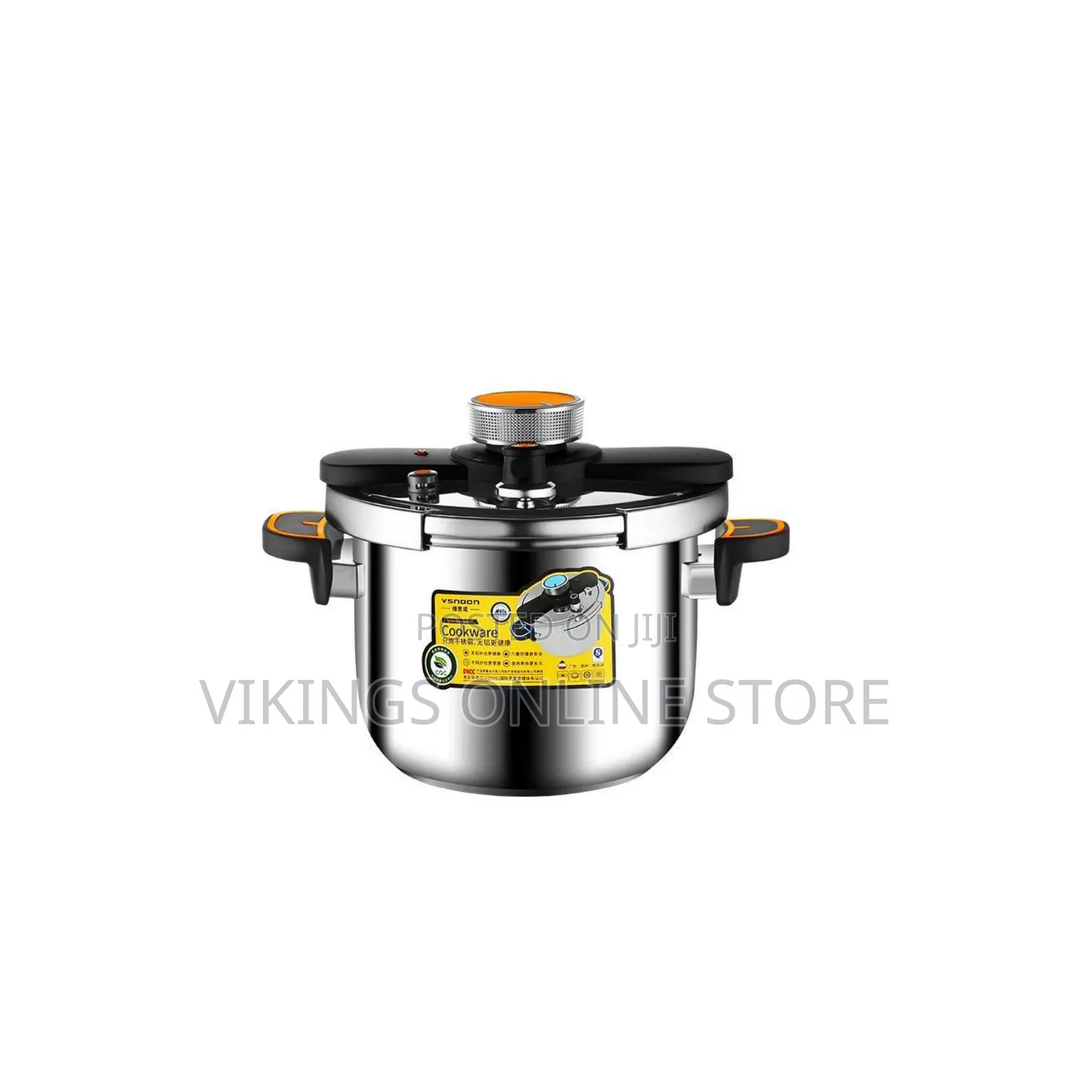 6litres Stainless Steel K-Type Kitchen Pressure Cooker With a Top Knob