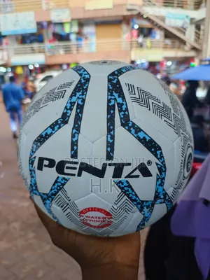 White and Blue Penta Waterproof Soccer Ball