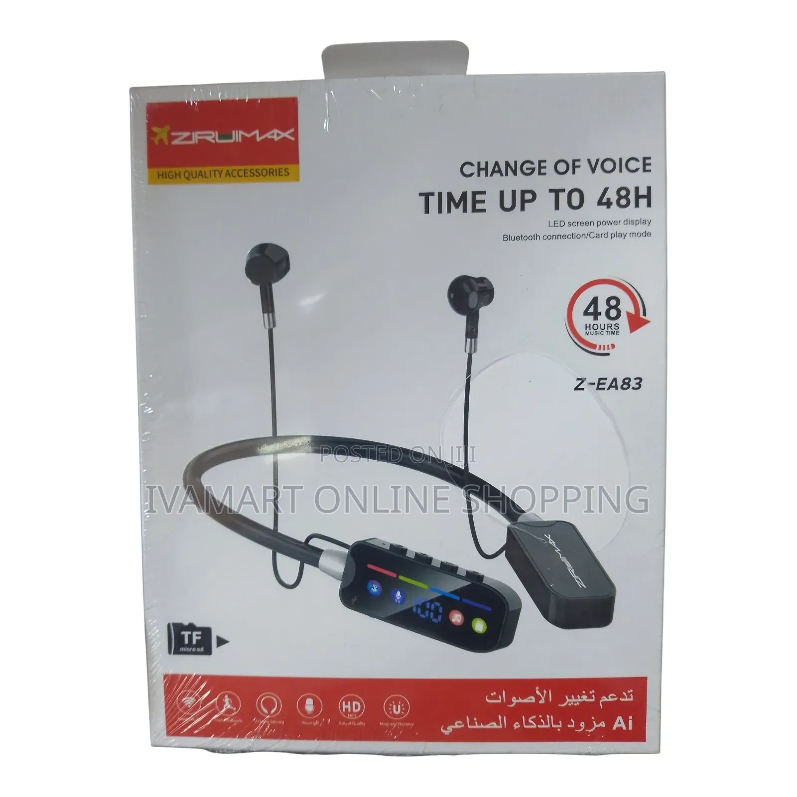 ZIRUMAX Wireless Bluetooth Headset V5.3 – Voice Change Stereo Sound