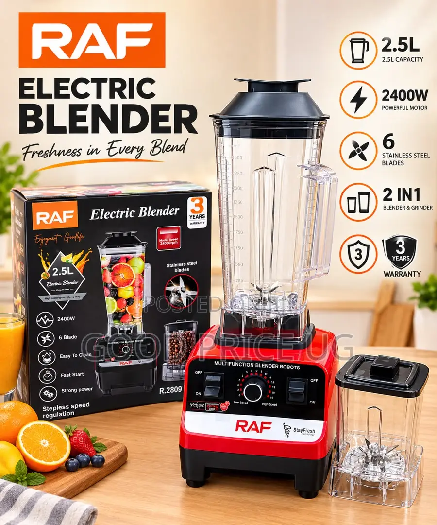 RAF R.2809 2-in-1 Electric Blender & Grinder