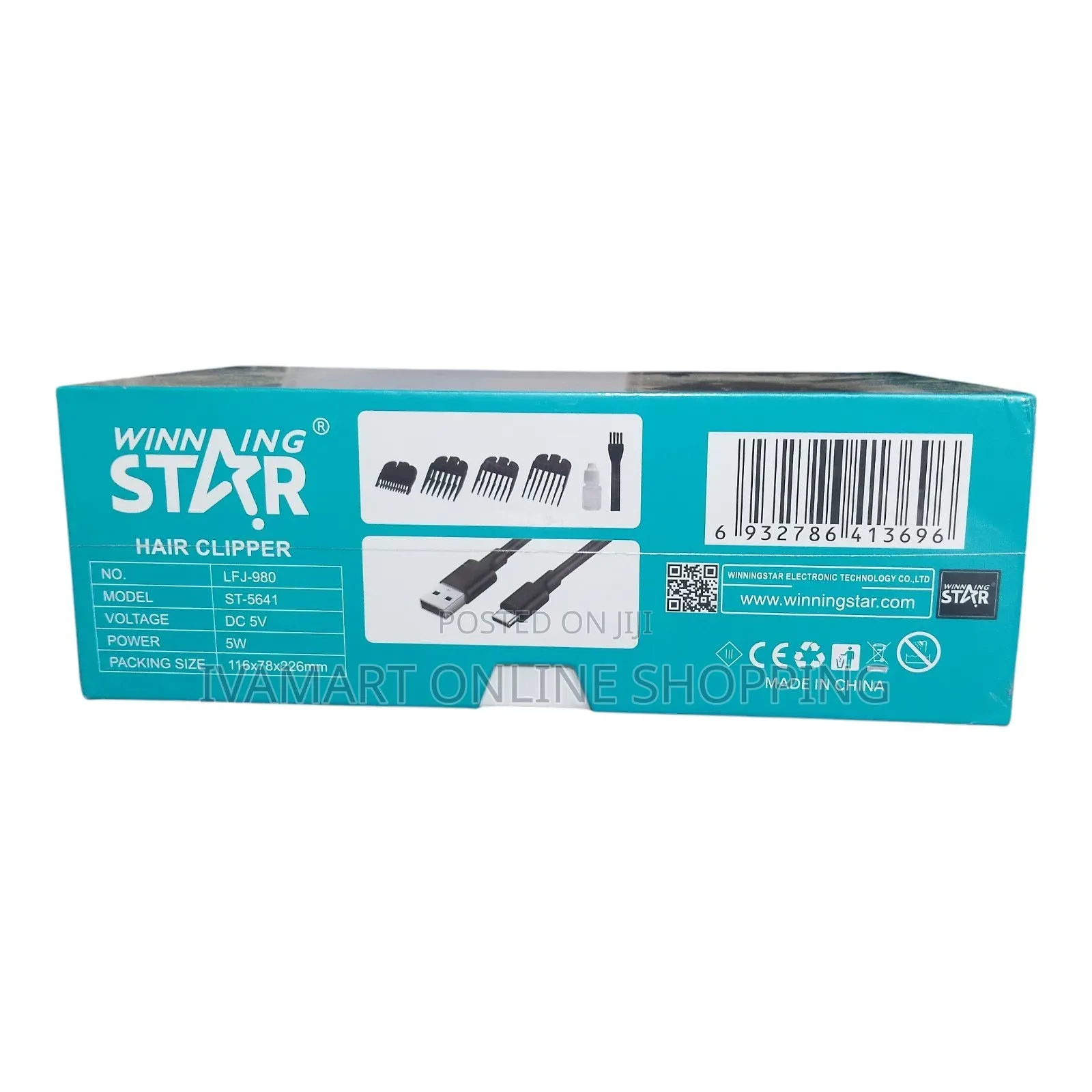 Winning Star ST-5641 Hair Clipper – Digital Display, Rechargeable