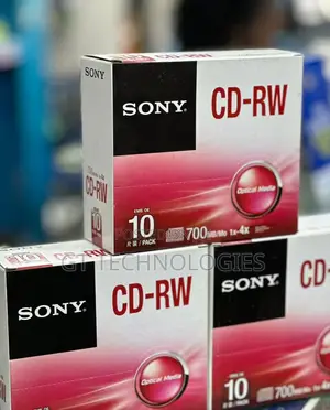 10-Pack Box of Sony 700MB CD-RW / RE-WRITABLE DISCS