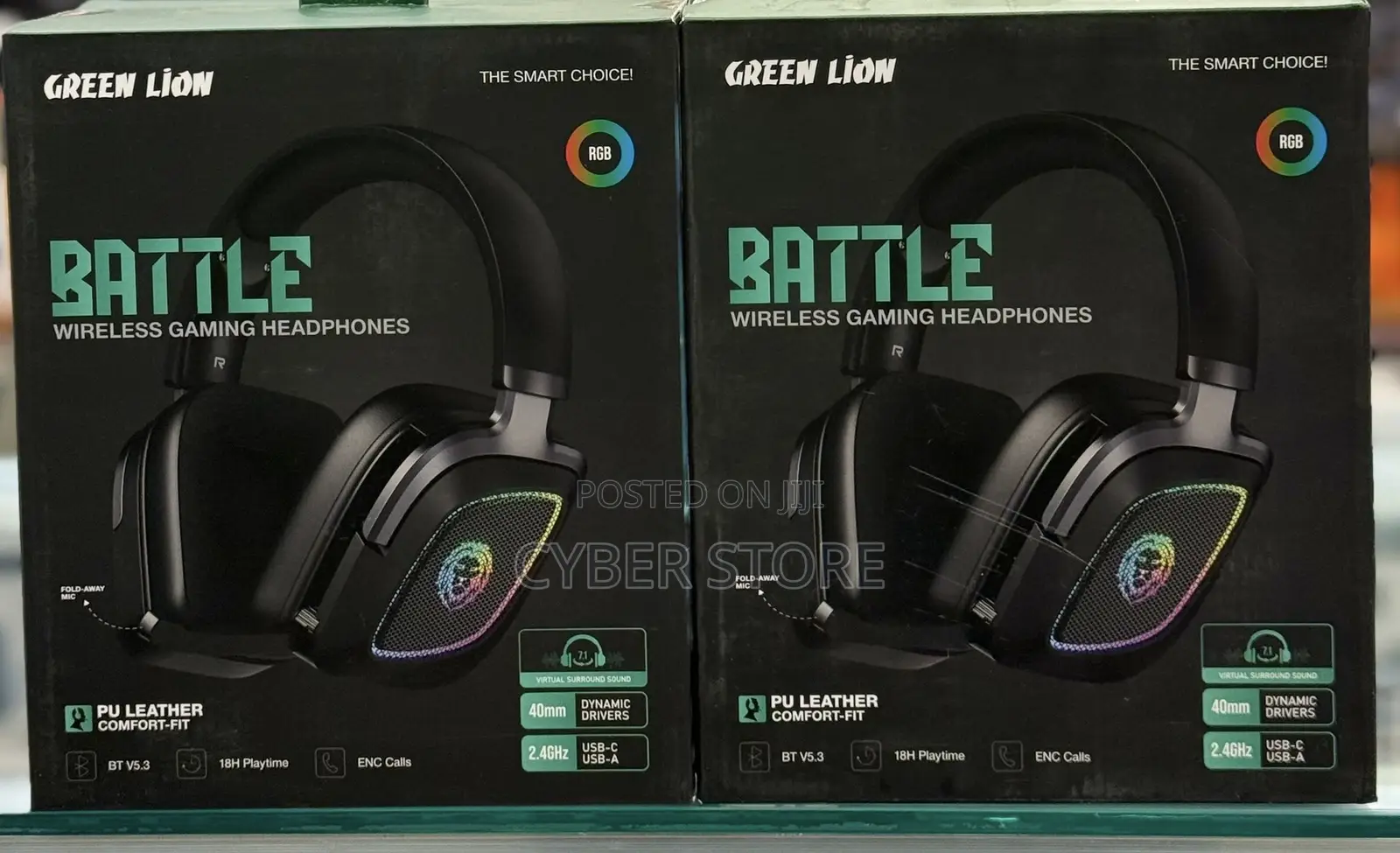 Green Lion Battle Wireless Gaming Headphones