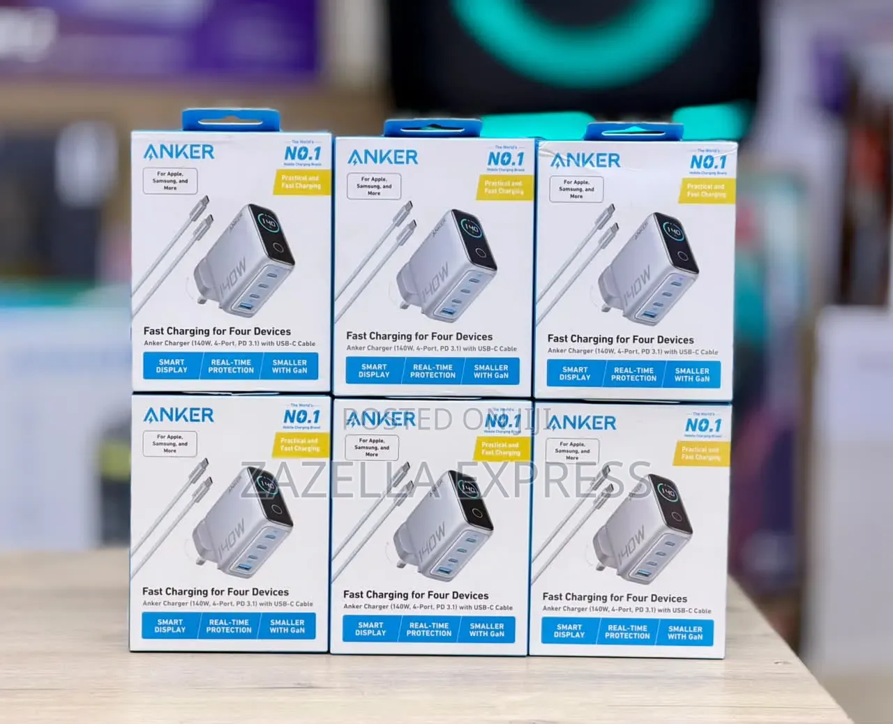 Anker 140W USB C Charger, Laptop Charger, 4-Port Multi-Device Charging