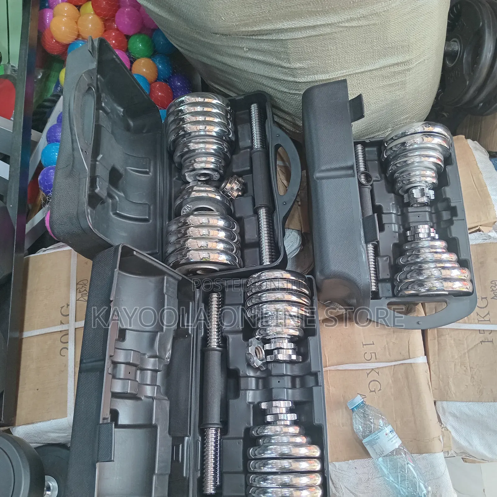 15kg,20kg,30kg Adjustable Dumbell Set With Barbell