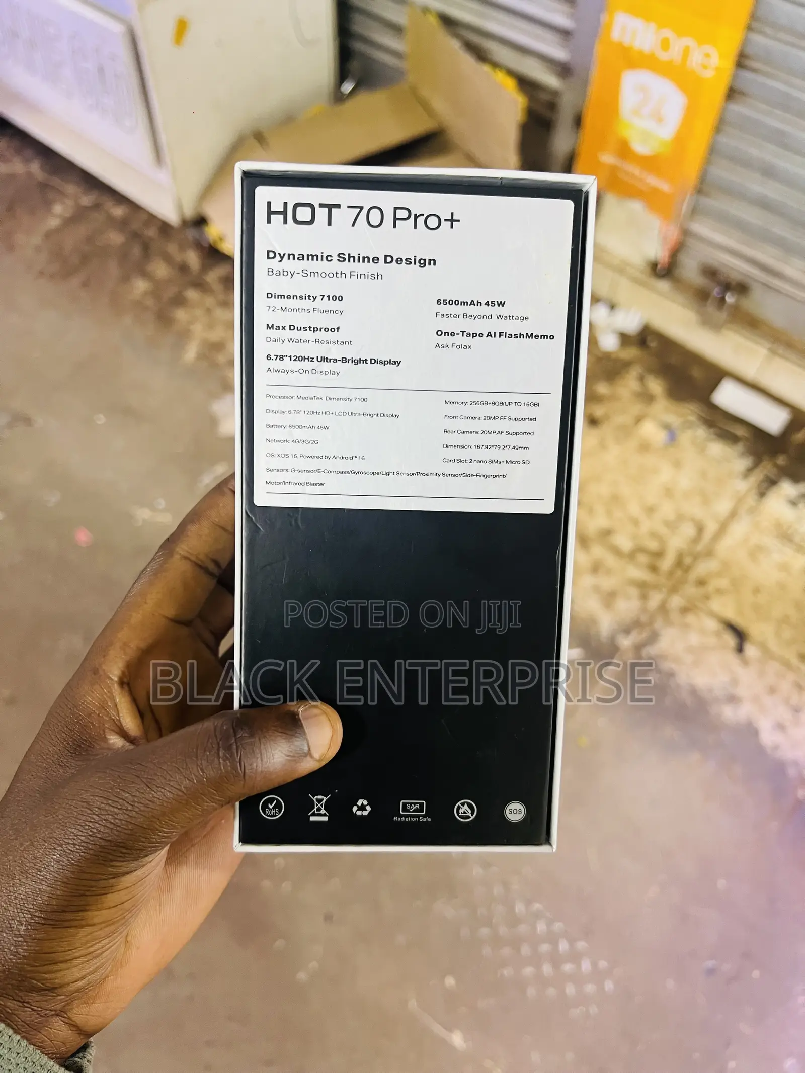 New Infinix Hot 70 Pro 5G+ 256 GB Silver