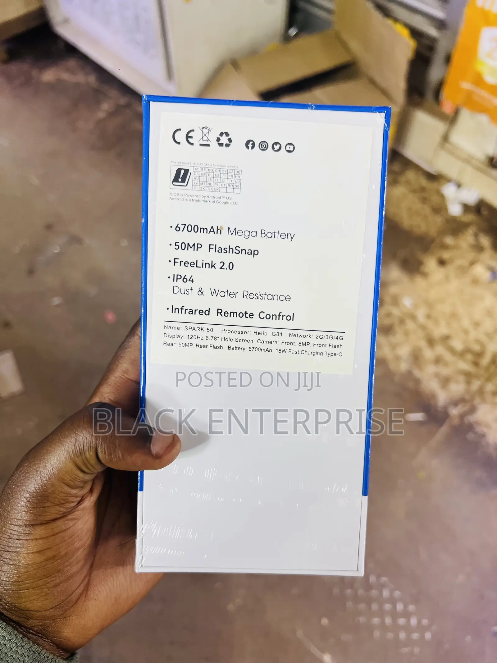 New Tecno Spark 50 128 GB Gray