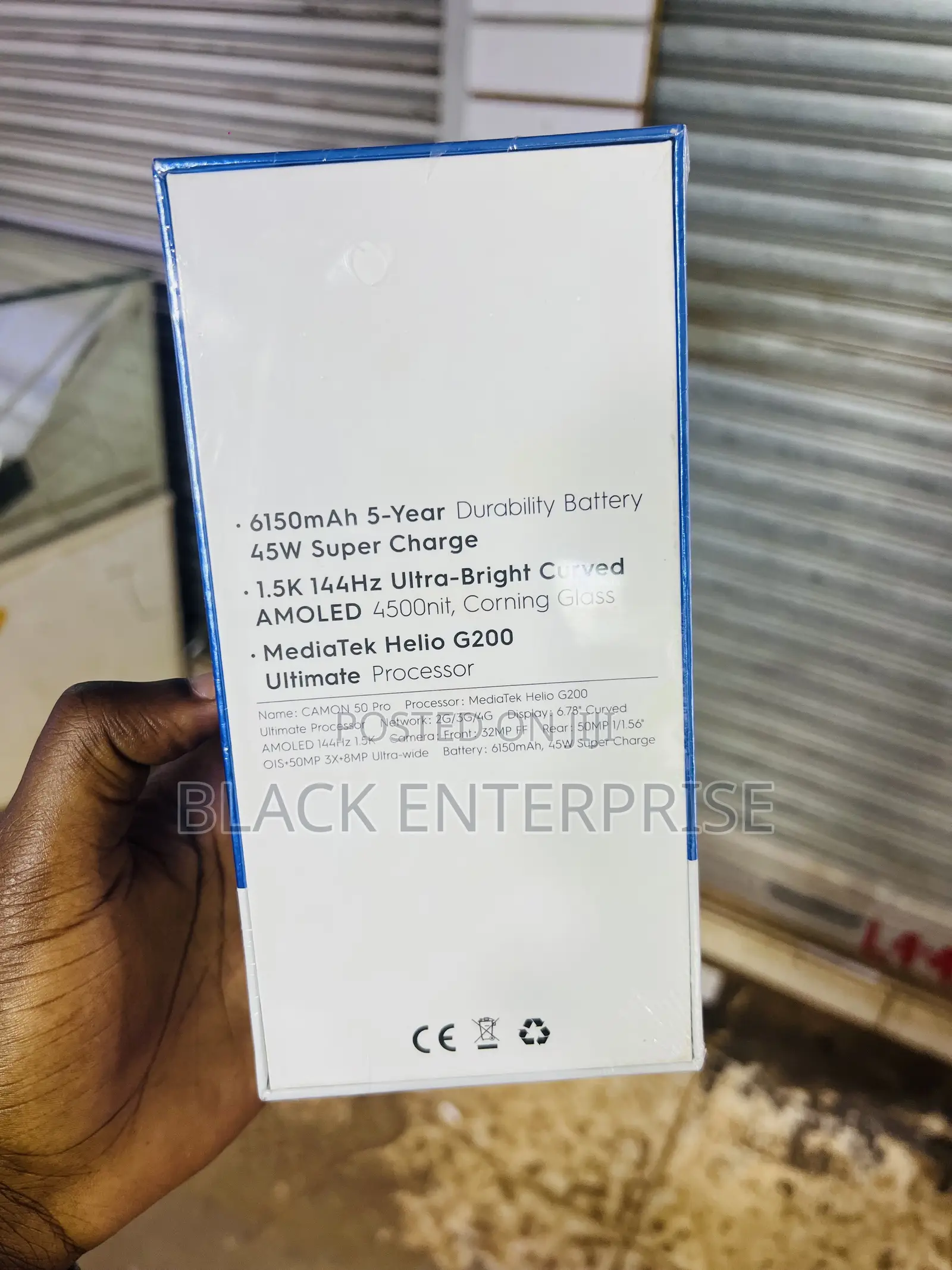 New Tecno Camon 50 Pro 256 GB Gray