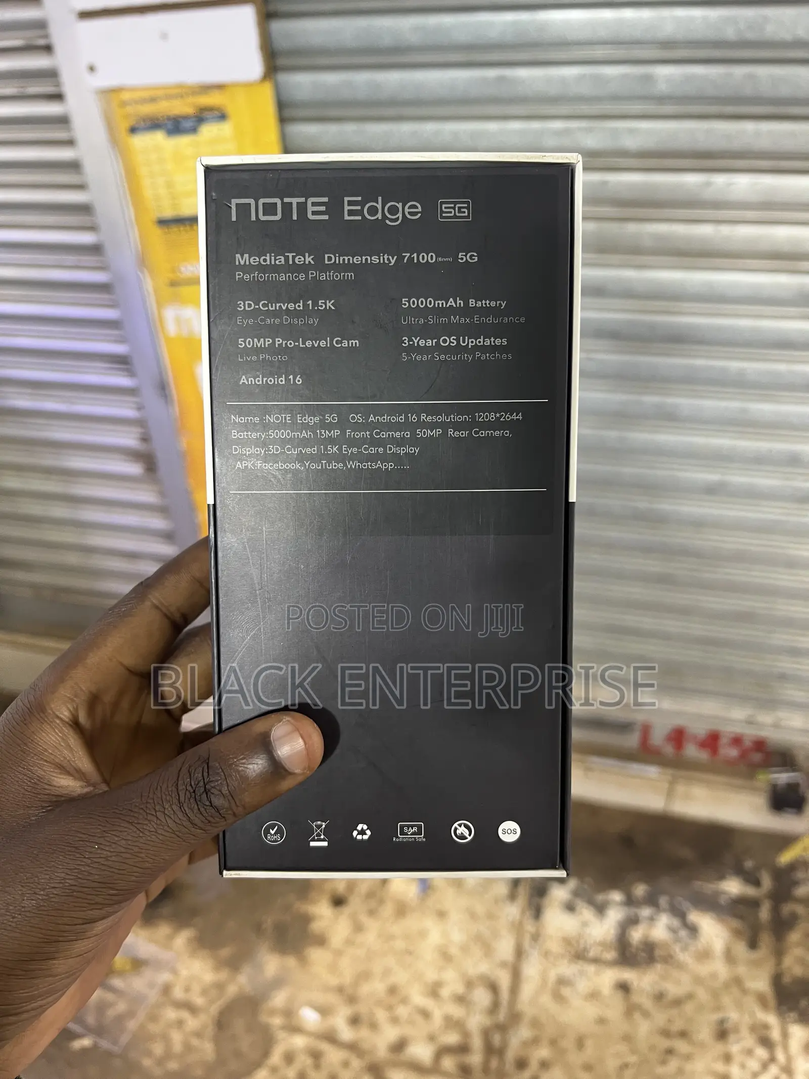 New Infinix Note Edge 256 GB Silver