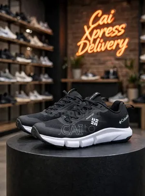 Columbia Montrail Black and White Athletic or Trail-Running Sneakers