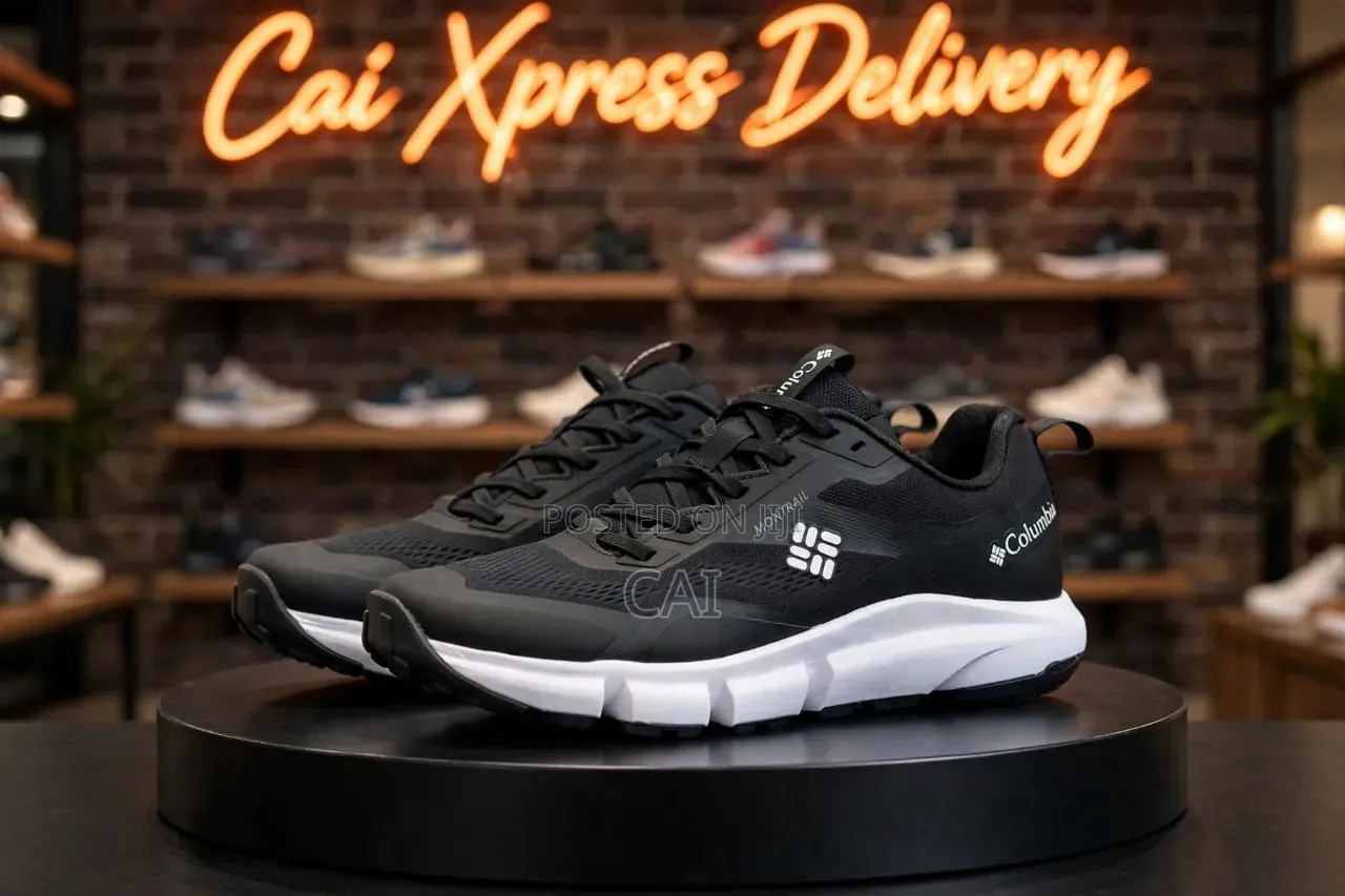 Columbia Montrail Black and White Athletic or Trail-Running Sneakers
