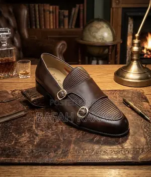 Men’s Super Classic Dark Brown John Foster Double Monkstrap Shoes