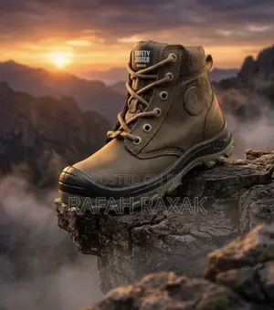 Men’s Classic Dark Brown Safety Jogger Hard Work Safety Shoes