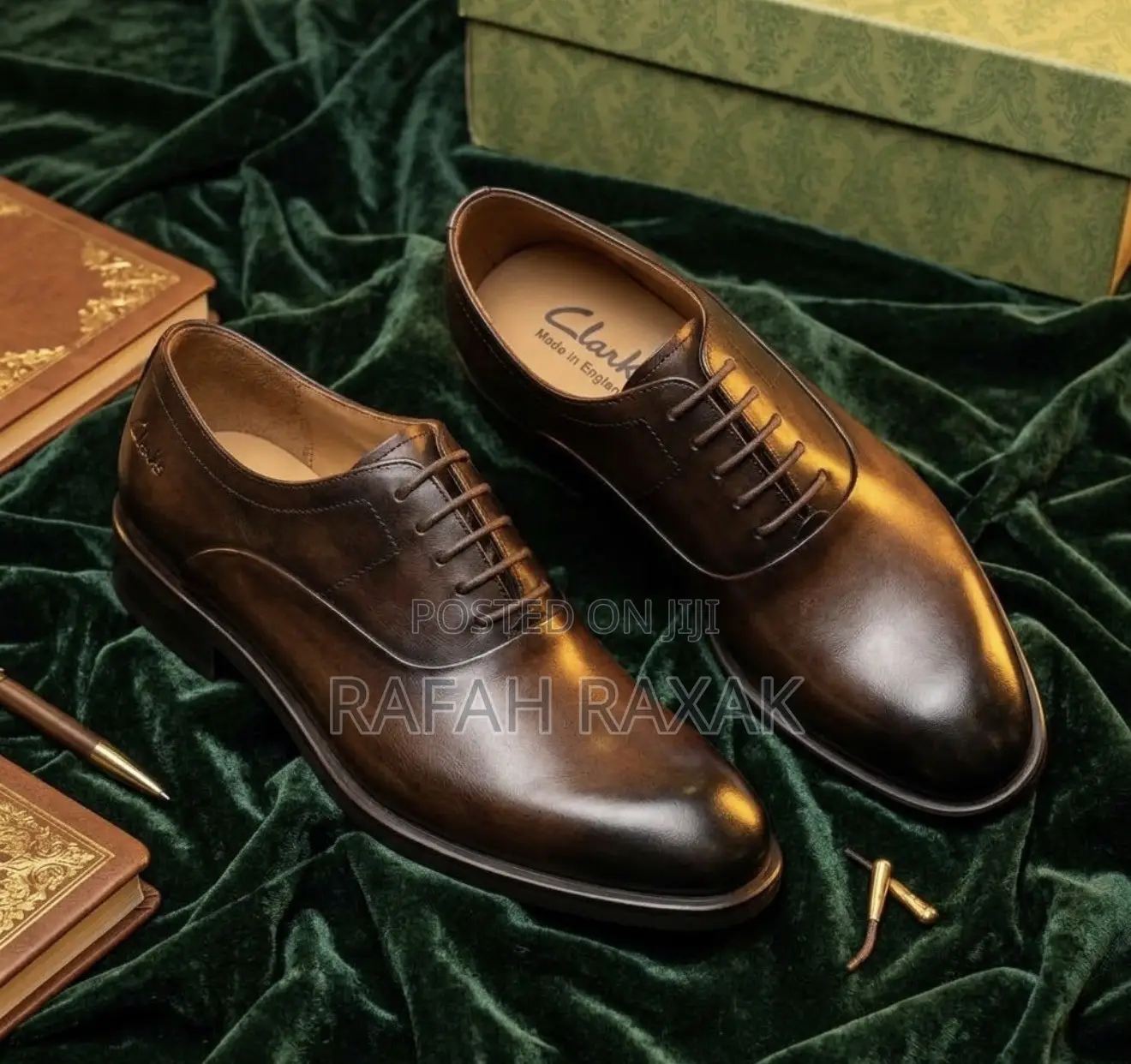 Men’s Classic Dark Brown Clarks Formal Leather Shoes
