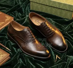 Men’s Classic Dark Brown Clarks Formal Leather Shoes