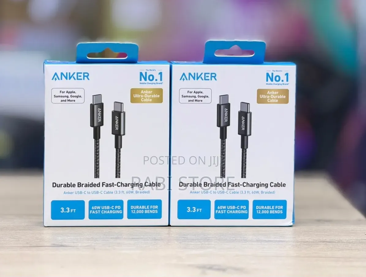Anker USB C to USB C Cable, Type C 60W 3.3Ft Fast Charging (1metre)
