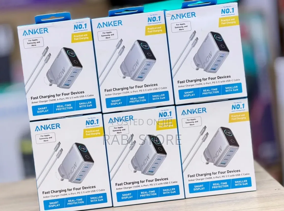 Anker 140W USB C Charger, Laptop Charger, 4-Port Multi-Device Fast