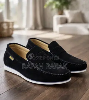 Men’s Classic Black/White Suede Timberland Casual Moccasin Loafers