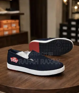 Original Classic Navy/White Vans Off the Wall Slip-on Casual Sneakers