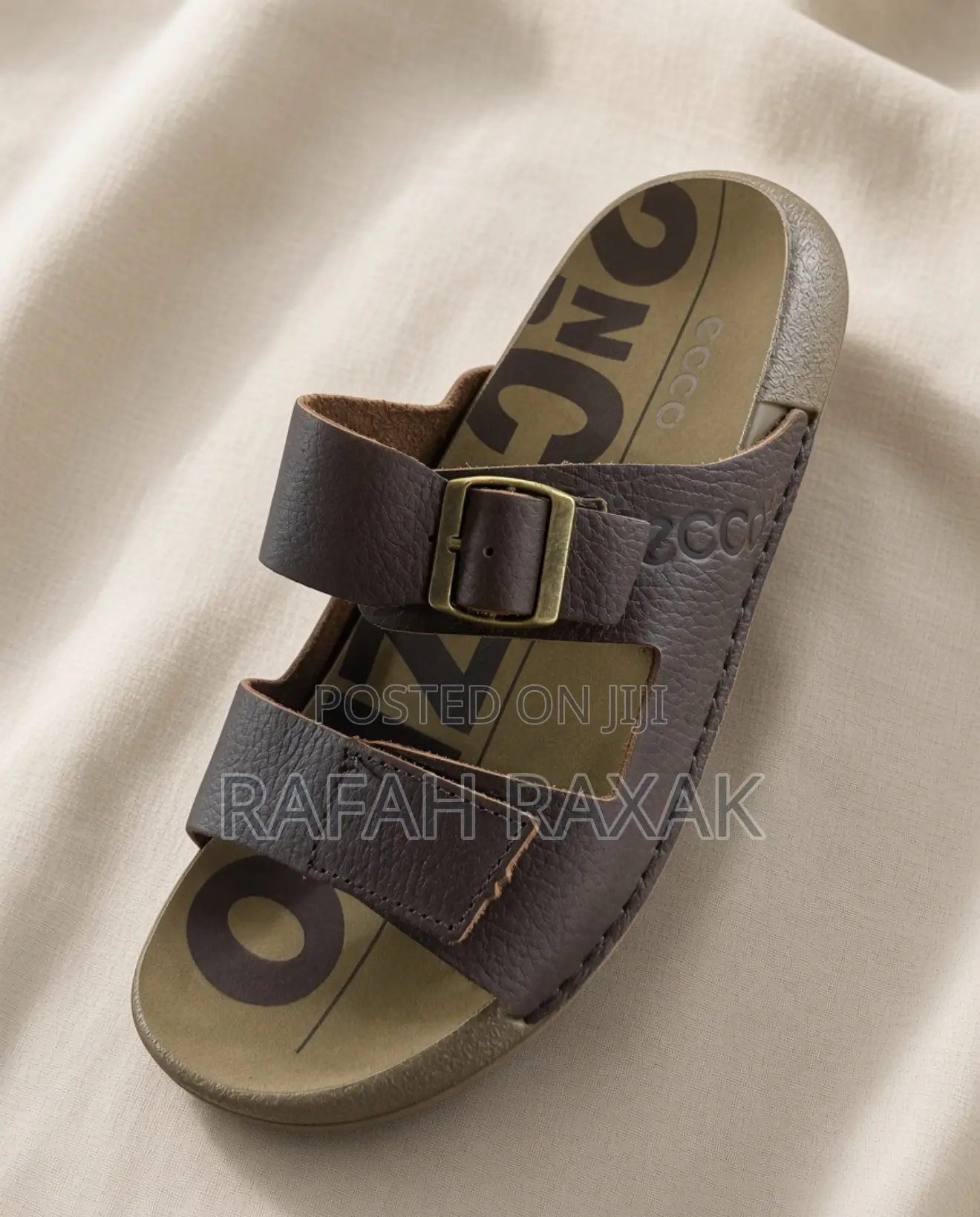 Original Men’s Dark Brown Ecco Double-Strap Leather Sandals
