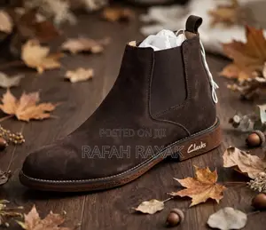 Men’s Classic Dark Brown Suede Clarks Chelsea Boots